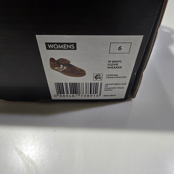 Madden NYC NIB Women Leopard Print FLDVR Sneaker Fold Over Tongue Brown Size 6 - Picture 8 of 8